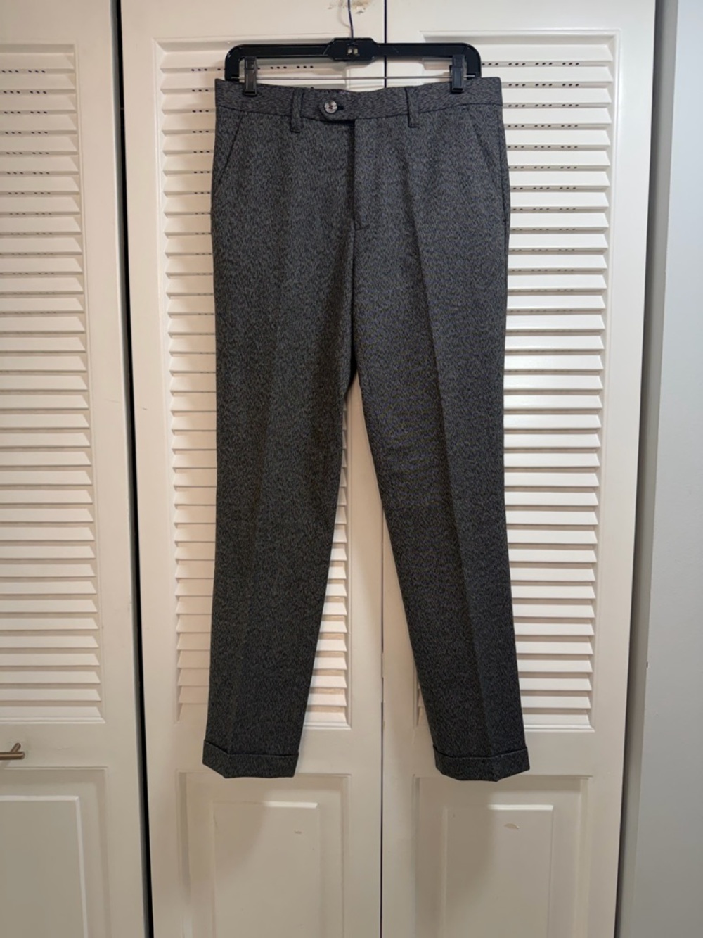 Ted Baker London Charcoal Patterned Dress Pants(Men’s Pants)